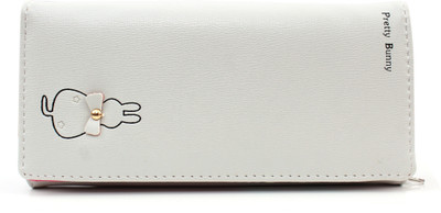 

b4bags Girls Casual White Artificial Leather Wallet(4 Card Slots), Grey