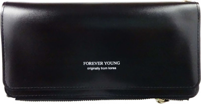 

SB Women Black Artificial Leather Wallet(16 Card Slots)