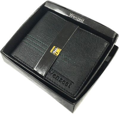 

Wenzest Men Casual Black Artificial Leather Wallet(3 Card Slots)