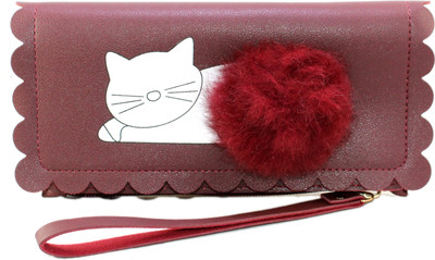 

SKOLL Women Casual Maroon Artificial Leather Wallet(11 Card Slots)