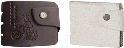 

Peacock Mundkar Boys Black, White Artificial Leather Wallet(8 Card Slots)