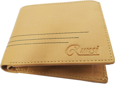 

Runsi Men Casual Beige Artificial Leather Wallet(5 Card Slots)