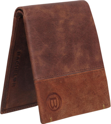 

BACHELOR Men Tan Genuine Leather Wallet(6 Card Slots), Brbc31