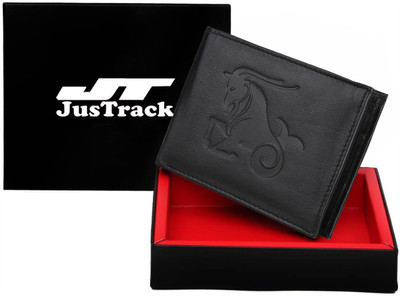 

JusTrack Men Casual Black Genuine Leather Wallet(1 Card Slot)
