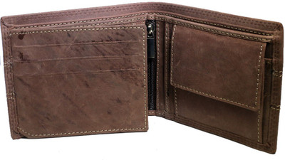 

NUKAICHAU Men Casual Brown Genuine Leather Wallet(8 Card Slots)