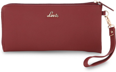 

Lavie Women Casual Red Genuine Leather Wallet(12 Card Slots)