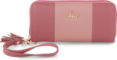 

Lavie Women Casual Pink Genuine Leather Wallet(8 Card Slots)