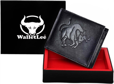 

WalletLee Men Casual Black Genuine Leather Wallet(1 Card Slot)