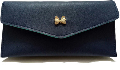 

landloper Girls Casual Blue Fabric Wallet(6 Card Slots)