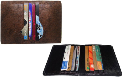 

FERRET Boys Casual Black, Brown Artificial Leather Card Holder(10 Card Slots)