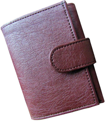 

FERRET Men Casual Maroon Genuine Leather, Artificial Leather Wallet(8 Card Slots), Brown