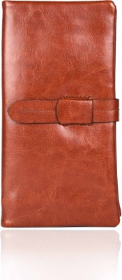 

Adam Zac Women Travel Brown Genuine Leather Wallet(13 Card Slots)