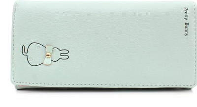 b4bags Girls Green Artificial Leather Wallet(4 Card Slots), Sea green