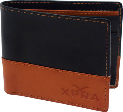 

Xpra Men Casual Black, Tan Genuine Leather Wallet(6 Card Slots)