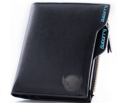 

BABORRY Boys Casual Black Genuine Leather Wallet(13 Card Slots), Blue