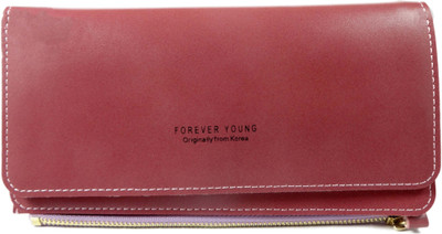 

SB Women Pink Artificial Leather Wallet(16 Card Slots)