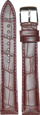 

SURU Croco Padded EL18MR 18 mm Leather Watch Strap(Maroon)