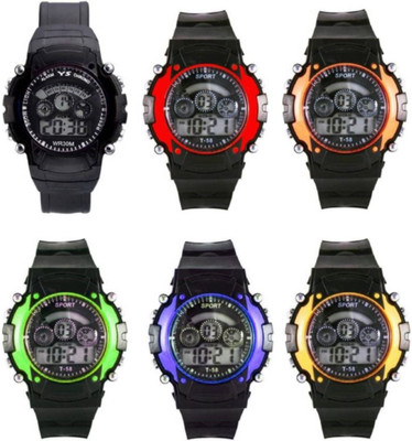 

Crazy Look multicolor watch kids watch digital watch gift multicolor kids digital 7 light Watch - For Boys