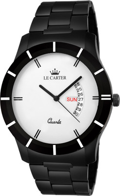 

Le Carter LCW-7039 Day & Date Functioning Black Metal Chain Hybrid Watch - For Men