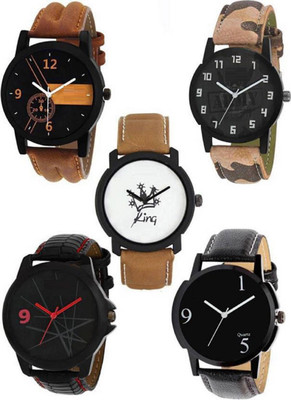 

PMAX LEATHER MULTICOLOR NEW STYLISH - OF 5 FOR Watch - For Men