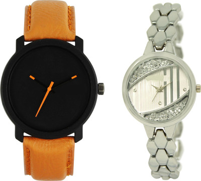 

Shocknshop LR20_223 Designer Analog Chain Strap Couple Watch - For Men & Women