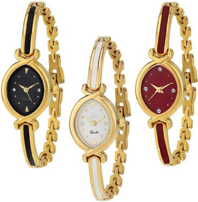 

OpenDeal New Combo Pack 3 New Designer Gold Chain bracelate Analog Watch For Girls & Women Watch - For Girls