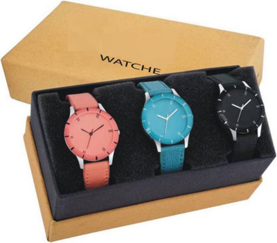 

PMAX 3 STYLISH BLUE,BLACK AND ORANGE ANALOG NEW STYLISH FOR Watch - For Women