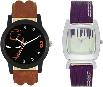 

Shocknshop LR04_207 Designer Analog Chain Strap Couple Watch - For Men & Women