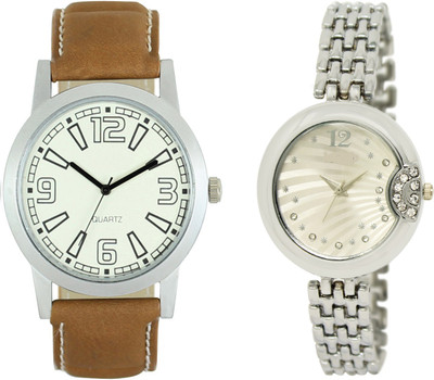 

Shocknshop LR15_227 Designer Analog Chain Strap Couple Watch - For Men & Women