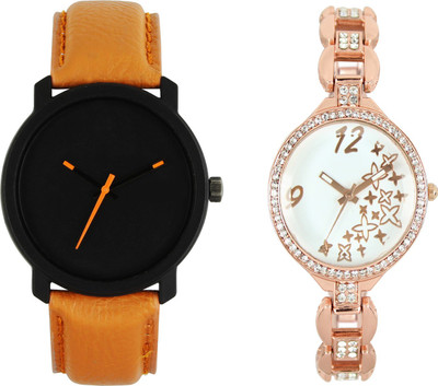 

Shocknshop LR20_210 Designer Analog Chain Strap Couple Watch - For Men & Women