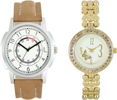 

Shocknshop LR17_203 Designer Analog Chain Strap Couple Watch - For Men & Women