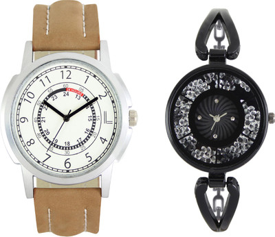 Shocknshop LR17_211 Designer Analog Chain Strap Couple Watch - For Men & Women