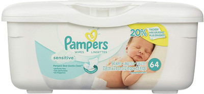 

Pampers Hand & Face Portable Wipes 25 count Alcohol Free (pack of 4)(64 Pieces)