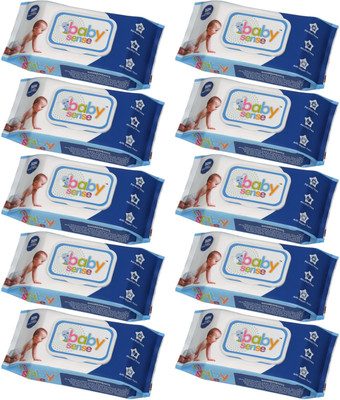 

BABY SENSE With LID ( 80 Wipes Per Pack )(10 Pieces)