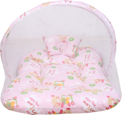 

RBC RIYA R pink lmb net baby mosquito net bed crib(Fabric, Pink)
