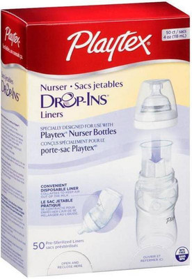 

Playtex Nurser Drop-Ins Liners 100Pc - 118ml (4oz) (Pack of 5) - 590 ml(Multicolor)