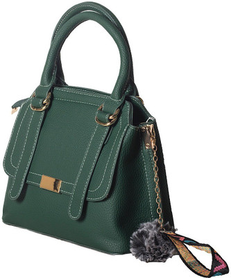 

REYU green pom handbag Shoulder Bag(Green, 6 L)