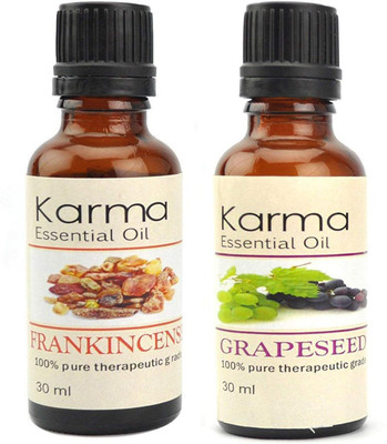 

Karma 100% pure Therapeutic Grade undiluted essential oils in 30 ml Bottles-Grapeseed Essential oil Frankincense oil(30 ml)