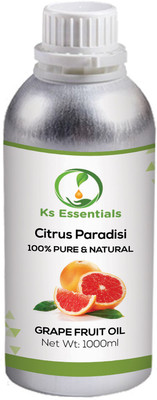 

Ks Essentials 100% Pure Grapefruit Essential Oil Natural & Undiluted (1000ml)(1000 ml)