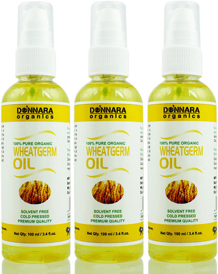 

Donnara Organics 100% Pure Wheatgerm oil Combo pack of 3 bottles of 100 ml(300 ml)(300 ml)