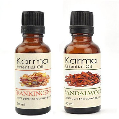 

Karma 100% Pure Therapeutic Grade Undiluted Essential Oils in 30 ml Bottles-Sandalwood Essential Oil Frankincense oil(30 ml)