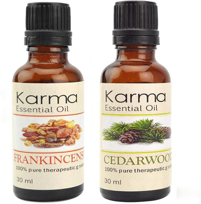 

Karma 100% pure Therapeutic Grade undiluted essential oils in 30 ml Bottles-cedar wood frankincense oil(30 ml)