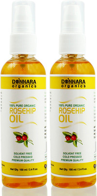 

Donnara Organics 100% Pure Rosehip oil- 100% Pure & Natural Combo pack of 2 bottles of 100 ml(200 ml)(200 ml)
