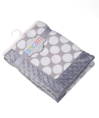 

Bacati Polka  Crib Baby Blanket(Microfiber, Multicolor