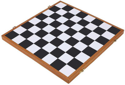 

ME 16 inch Wooden Sunmica Foldable Chess Board With Wooden Coins 16 inch Chess Board(Multicolor)