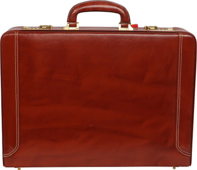 

C Comfort Genuine Leather Expandable Medium Briefcase - For Men(Multicolor)