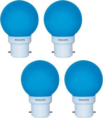 PHILIPS 5 W Basic Standard B22 LED Bulb(Blue, Pack of 4)