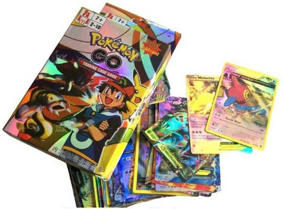 

Bestie Toys 100 Gold Trading Card Game Set Fun Play for Kids(Multicolor)