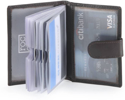 

BABORRY 20 Card Holder(Set of 1, Brown)