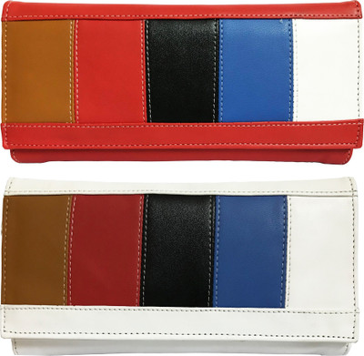 

Lady bar Casual, Party, Formal White, Red Clutch, Red;white